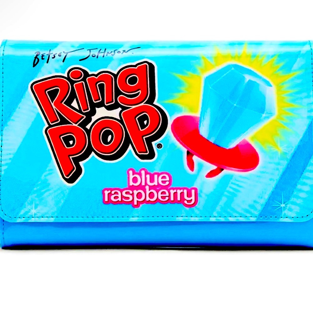 Betsey Johnson Blue Raspberry Clutch